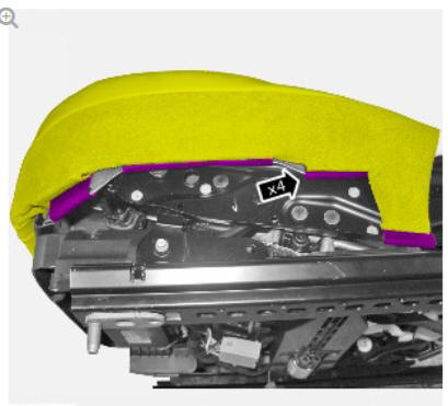 Front row seat track - vehicles with- power seats (G1780408) removal and installation