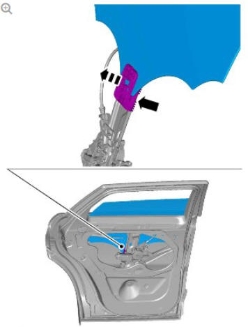 Rear door window glass (G1805067) removal and installation