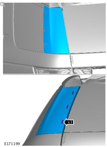 Rear quarter window glass (G1805069) removal and installation