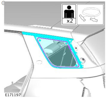 Rear quarter window glass (G1805069) removal and installation