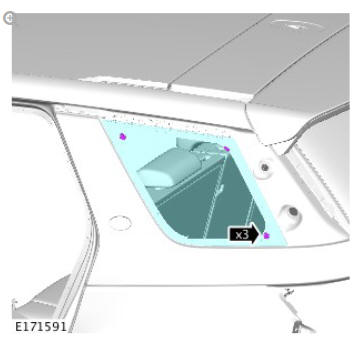 Rear quarter window glass (G1805069) removal and installation