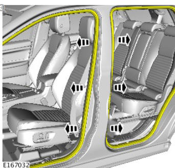 Front safety belt retractor (G1780631) removal and installation