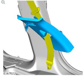 Front safety belt retractor (G1780631) removal and installation