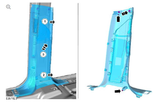 Front safety belt retractor (G1780631) removal and installation