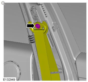 Front safety belt retractor (G1780631) removal and installation