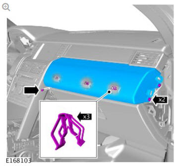 Supplemental restraint system driver lower airbag module (G1785723) removal and installation