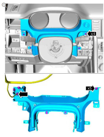 Supplemental restraint system driver lower airbag module (G1785723) removal and installation