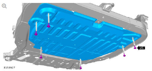 Front end body panels engine undershield (G1660881) removal and installation