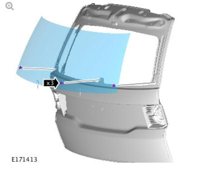 Liftgate window glass (G1805065) - Installation