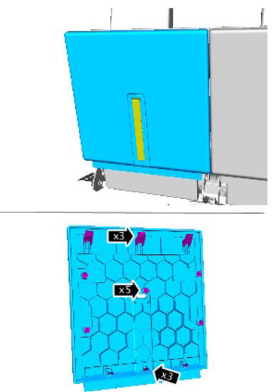Third row seat backrest cover (G1808263) removal and installation