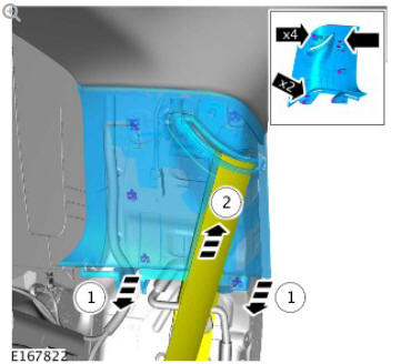 Interior trim and ornamentation 'D' pillar trim panel (G1785133) removal and installation