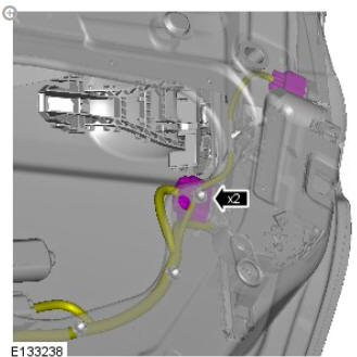 Rear door latch (G1791774) removal and installation