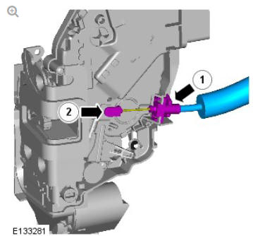Rear door latch (G1791774) removal and installation