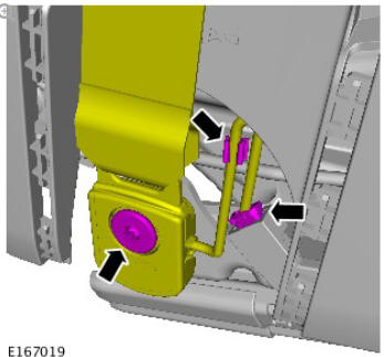 Front safety belt retractor (G1780631) removal and installation