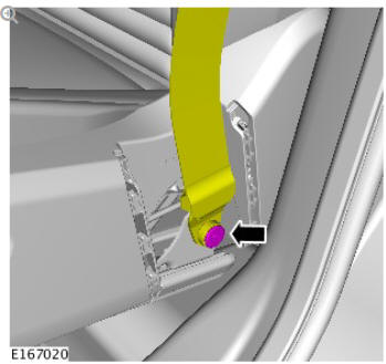 Front safety belt retractor (G1780631) removal and installation