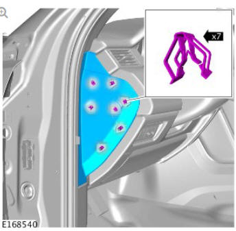 Supplemental restraint system driver lower airbag module (G1785723) removal and installation
