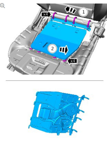 Front row passenger seat cushion heater element - vehicles with- power seats (G1780412) removal and installation