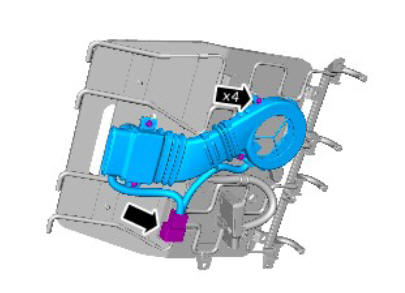 Front row passenger seat cushion heater element - vehicles with- power seats (G1780412) removal and installation