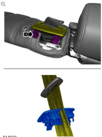 Rear seat backrest cover (G1796021) removal and installation