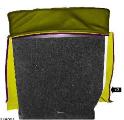 Rear seat backrest cover (G1796021) removal and installation