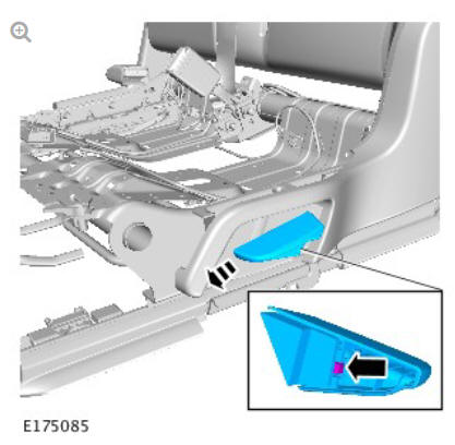 Rear seat backrest cover (G1796021) removal and installation