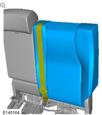 Rear seat backrest cover (G1796021) removal and installation