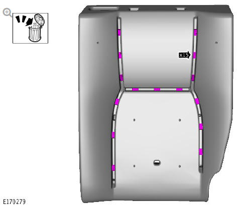 Rear seat backrest cover (G1796021) removal and installation