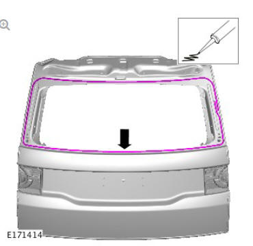 Liftgate window glass (G1805065) - Installation