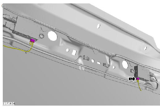 Liftgate window glass (G1805065) - Removal