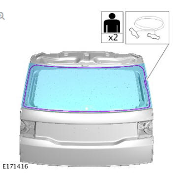 Liftgate window glass (G1805065) - Removal