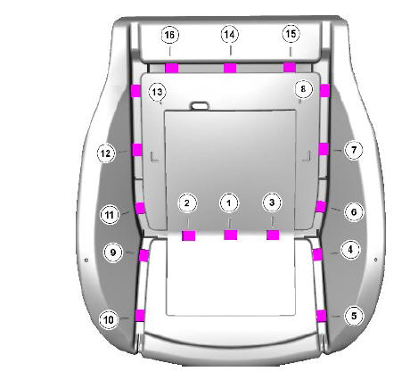 Front row seat cushion cover - vehicles with- power seats (G1780407) - Installation