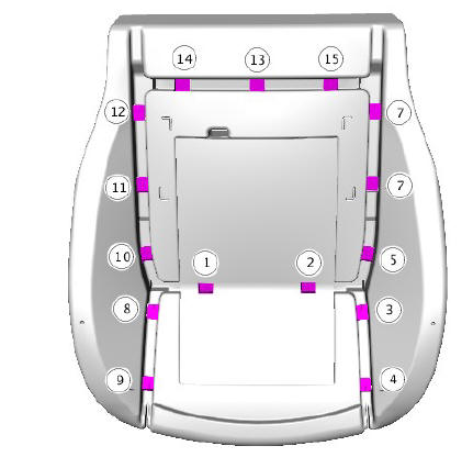 Front row seat cushion cover - vehicles with- power seats (G1780407) - Installation