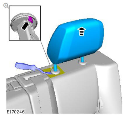 Rear seat backrest cover (G1796021) removal and installation