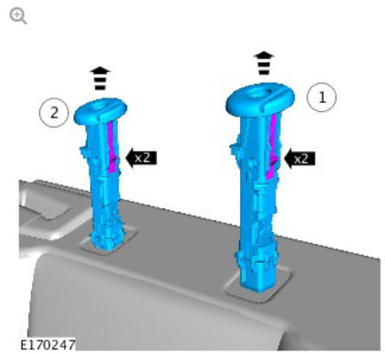 Rear seat backrest cover (G1796021) removal and installation