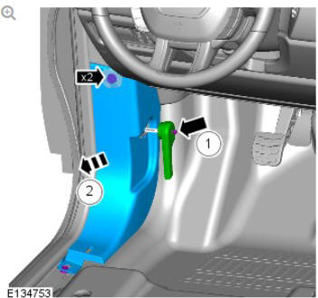 Interior trim and ornamentation cowl side trim panel (G1348030) removal and installation