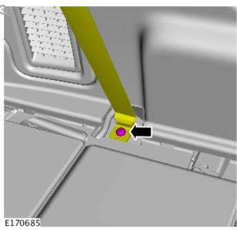 Rear safety belt retractor (G1809589) removal and installation