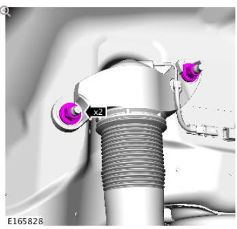 Rear safety belt retractor (G1809589) removal and installation