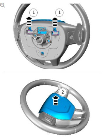 Supplemental restraint system driver airbag module (G1785722) removal and installation