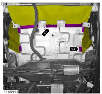 Front row seat cushion cover - vehicles with- power seats (G1780407) - Removal