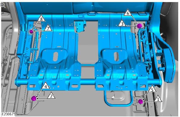 Rear seat (G1817116) removal and installation