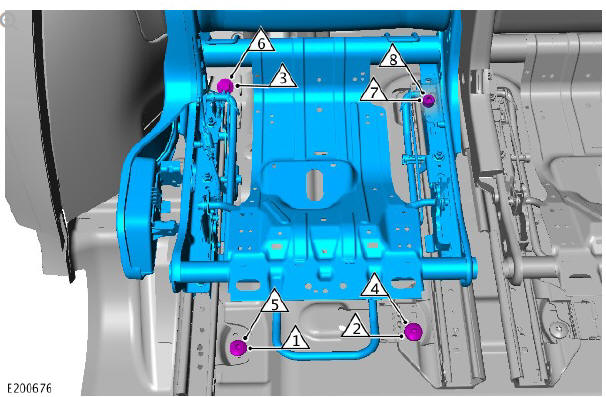 Rear seat (G1817116) removal and installation
