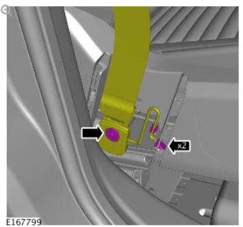 Interior trim and ornamentation 'B' pillar upper trim panel (G1785129) removal and installation