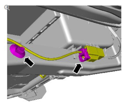 Third row safety belt buckle (G1815474) removal and installation