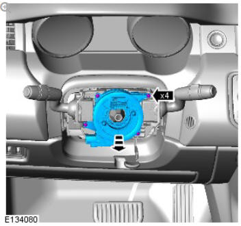 Supplemental restraint system clockspring (G1785538) removal and installation
