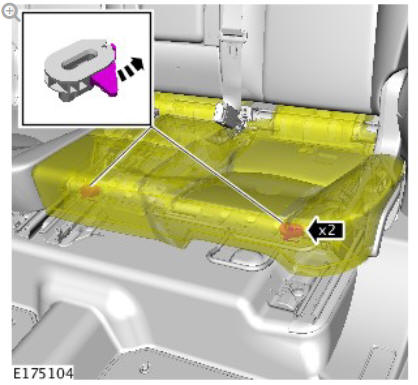 Rear seat (G1817116) removal and installation