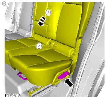 Rear safety belt retractor (G1809589) removal and installation