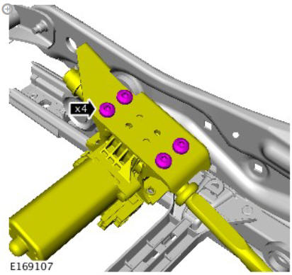 Front seat height adjustment motor (G1780406) removal and installation