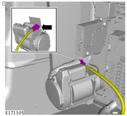 Third row safety belt retractor (G1815473) removal and installation