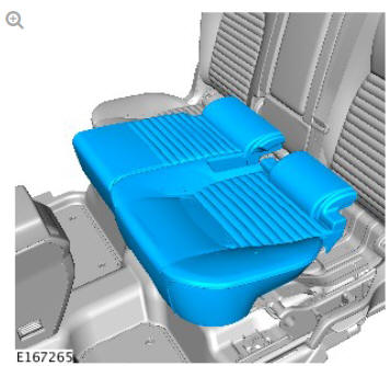 Rear safety belt buckle (G1814165) removal and installation