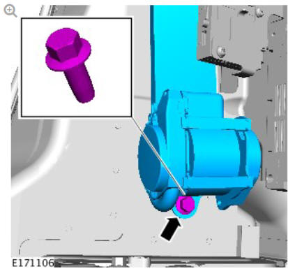 Third row safety belt retractor (G1815473) removal and installation